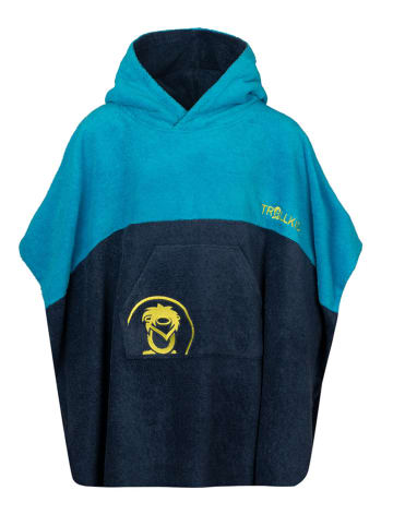 Trollkids Badeponcho "Kvalvika" in Hellblau/ Dunkelblau