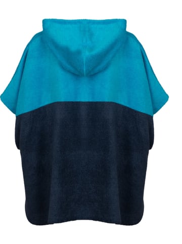 Trollkids Badeponcho "Kvalvika" in Hellblau/ Dunkelblau
