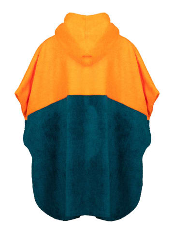 Trollkids Badeponcho "Kvalvika" in Orange/ Grün