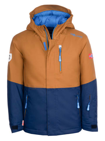 Trollkids Ski-/snowboardjas "Hallingdal" lichtbruin/donkerblauw