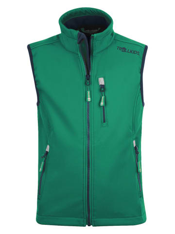 Trollkids Softshellbodywarmer "Trollfjord" groen