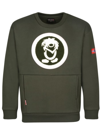 Trollkids Sweatshirt "Trolltunga" kaki