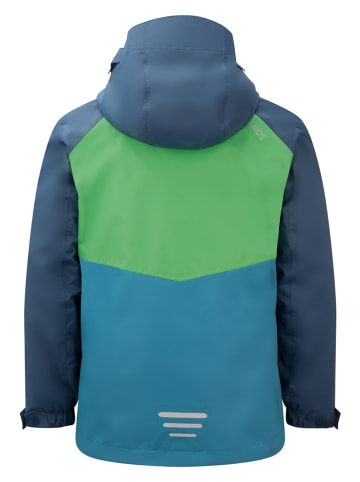 Trollkids 3-in-1 functionele jas "Bryggen" blauw/groen