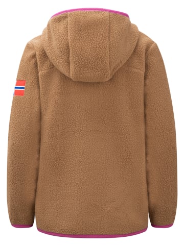 Trollkids Fleecejacke "Aurlandsfjord" in Hellbraun