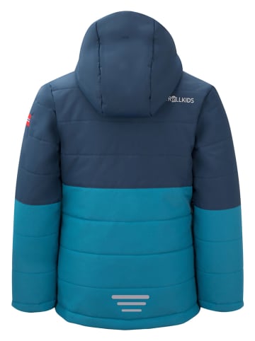 Trollkids Ski-/snowboardjas "Hemsedal" donkerblauw/turquoise