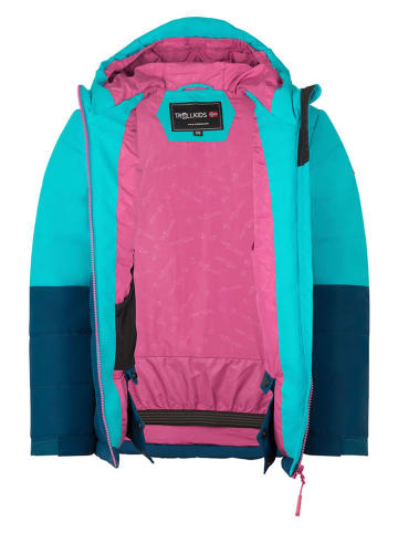 Trollkids Ski-/snowboardjas "Hemsedal" donkerturquoise/lichtblauw
