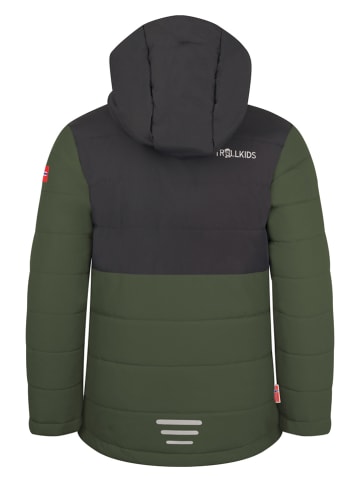 Trollkids Kurtka narciarska "Hemsedal" w kolorze khaki