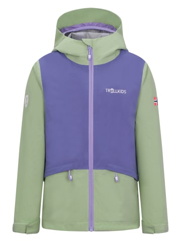 Trollkids Funktionsjacke "Gjende" in Grün/ Lila