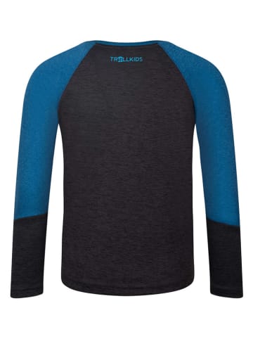 Trollkids Functioneel shirt "Seiland" blauw/zwart