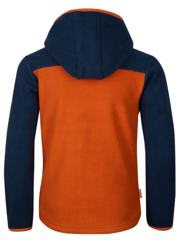 Trollkids Fleece vest "Stavanger" donkerblauw/oranje