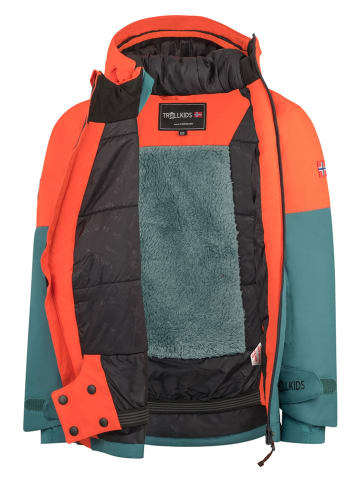 Trollkids Ski-/snowboardjas "Eikedalen" blauw/oranje