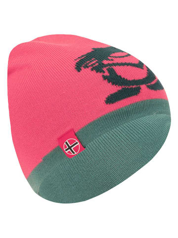 Trollkids Wende-Beanie "Troll" in Koralle/ Grün