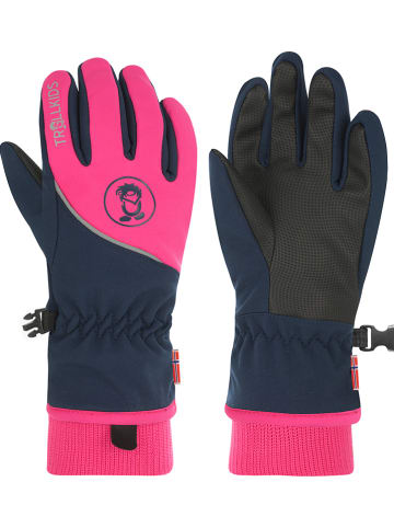 Trollkids Functionele handschoenen "Trolltunga" donkerblauw/roze