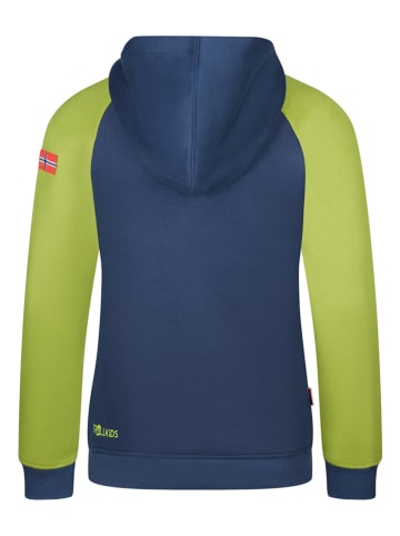 Trollkids Hoodie "Alesund" donkerblauw/groen