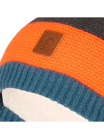 Trollkids Muts "Gryllefjord" turquoise/oranje
