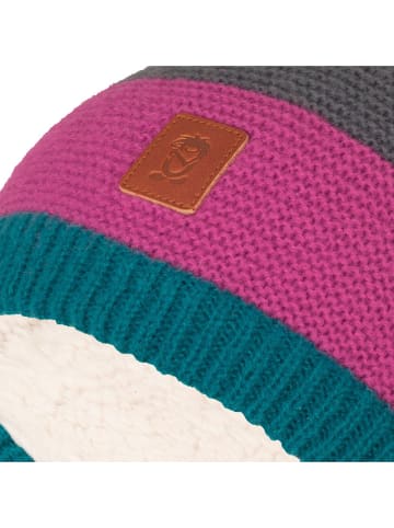 Trollkids Czapka "Gryllefjord" w kolorze różowo-morskim