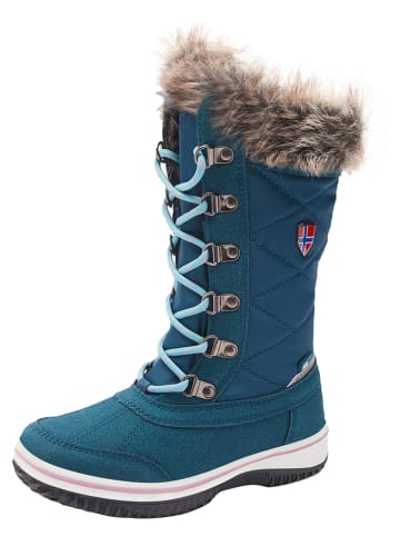 Trollkids Kozaki zimowe "Holmenkollen" w kolorze niebieskim