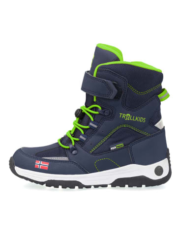 Trollkids Winterboots "Lofoten XT" in Dunkelblau/ Hellgrün