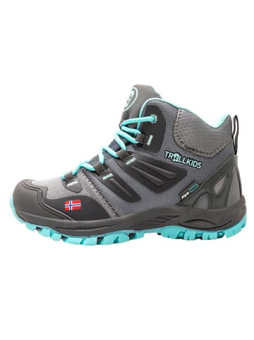 Trollkids Wandelboots "Rondane Hiker Mid" grijs/mintgroen