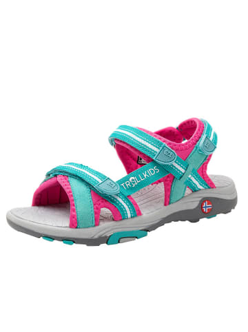 Trollkids Sandały "Preikestolen" w kolorze turkusowym