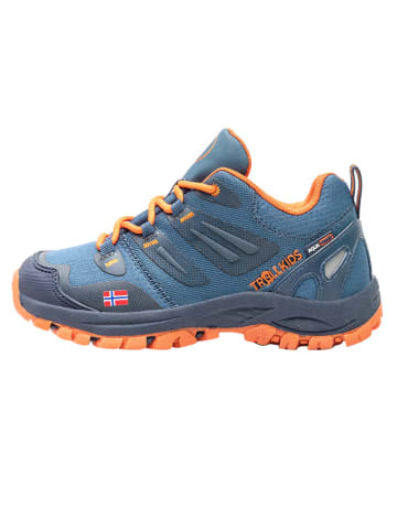 Trollkids Trekkingschoenen "Rondane Hiker Low" blauw/oranje