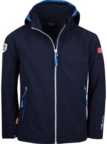 Trollkids Softshelljas "Kvalvika" donkerblauw