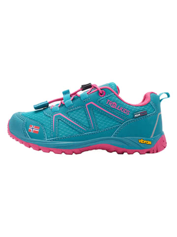 Trollkids Trekkingschoenen "Skarvan Hiker Low" petrol/roze
