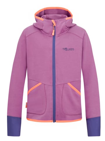 Trollkids Fleece vest "Saltfjord" lichtroze