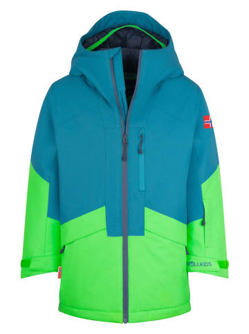 Trollkids Ski-/snowboardjas "Kongsberg" blauw/groen