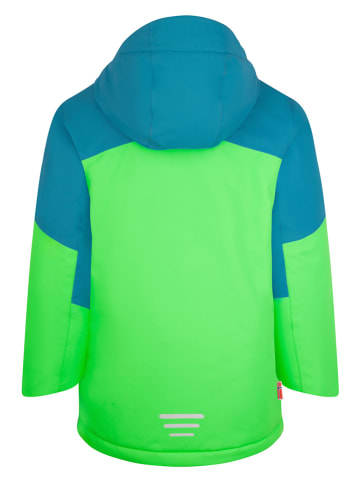 Trollkids Ski-/ Snowboardjacke "Kongsberg" in Blau/ Grün