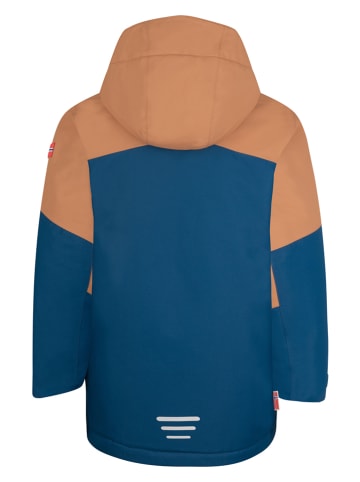 Trollkids Ski-/ Snowboardjacke "Kongsberg" in Hellbraun/ Blau