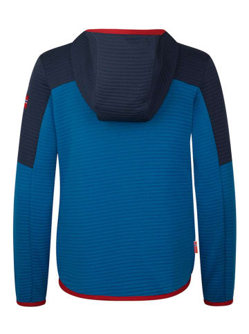 Trollkids Fleece vest "Sogndal" donkerblauw/rood