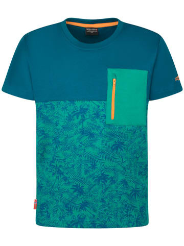 Trollkids Functioneel shirt "Flakstad T" blauw/groen