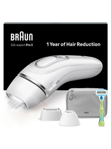 Braun IPL-Haarentfernungsgerät "Silk-expert Pro IPL PL3122" in Weiß/ Silber
