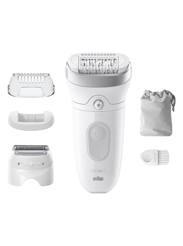 Braun Epileerapparaat "Silk-épil 7-041" wit/zilverkleurig