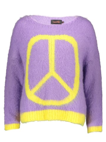 miss goodlife Pullover "Peace" in Lila/ Gelb