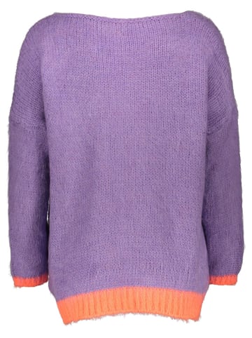 miss goodlife Pullover "Heart" in Lila/ Orange