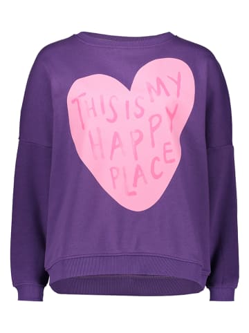 miss goodlife Sweatshirt "This is my happy place" in Lila