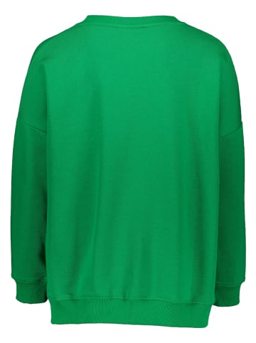 miss goodlife Sweatshirt "Peace Love & Happiness" in Grün