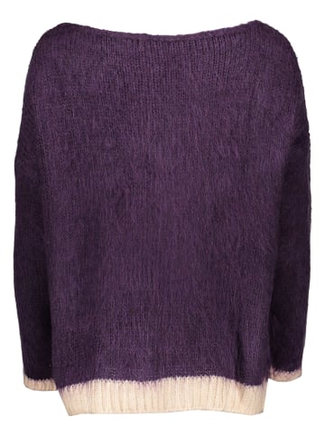 miss goodlife Pullover "Star" in Lila/ Creme