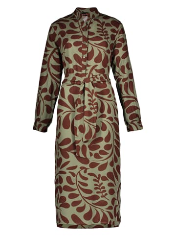 miss goodlife Kleid "Ornaments" in Oliv/ Dunkelbraun