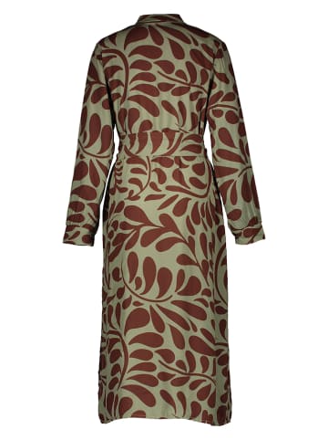 miss goodlife Kleid "Ornaments" in Oliv/ Dunkelbraun