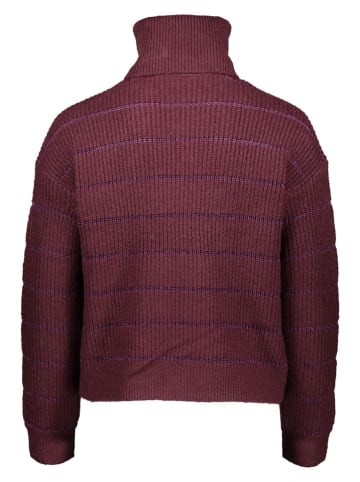 Vila Rollkragenpullover "Zaza" in Bordeaux