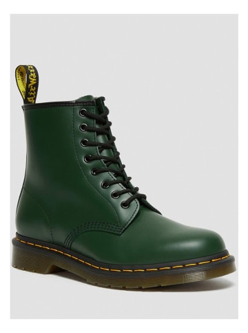 Dr. Martens Skórzane botki w kolorze zielonym