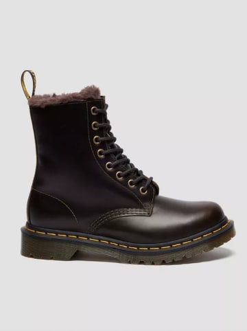 Dr. Martens Skórzane botki zimowe "1460 Serena" w kolorze czarno-brązowym