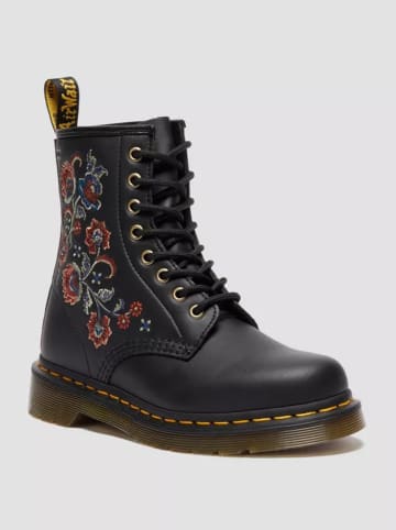 Dr. Martens Skórzane botki "1460 Vonda" w kolorze czarnym ze wzorem
