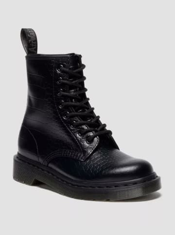 Dr. Martens Leren boots "1460 Croco" zwart