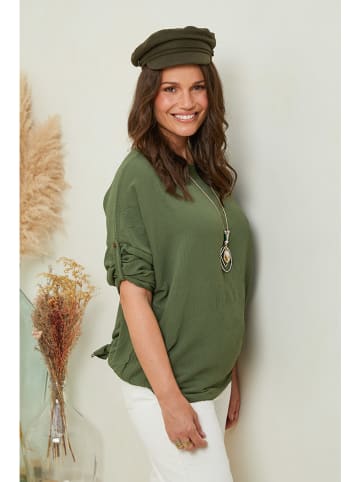 Curvy Lady Bluse in Khaki