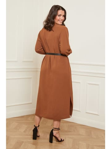 Curvy Lady Jurk lichtbruin