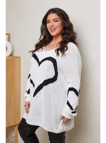 Curvy Lady Pullover in Weiß